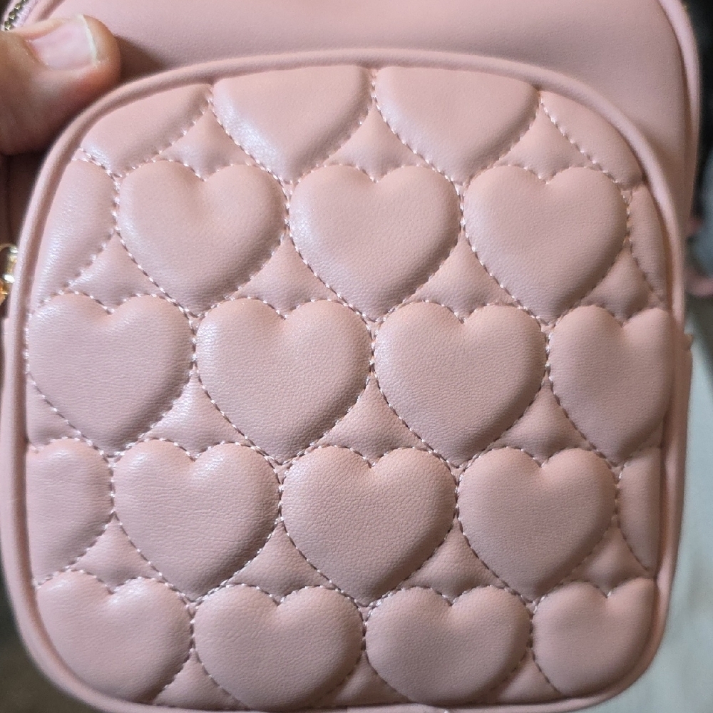 Elegant Pink Quilted Women's Backpack - Picture 5 of 5
